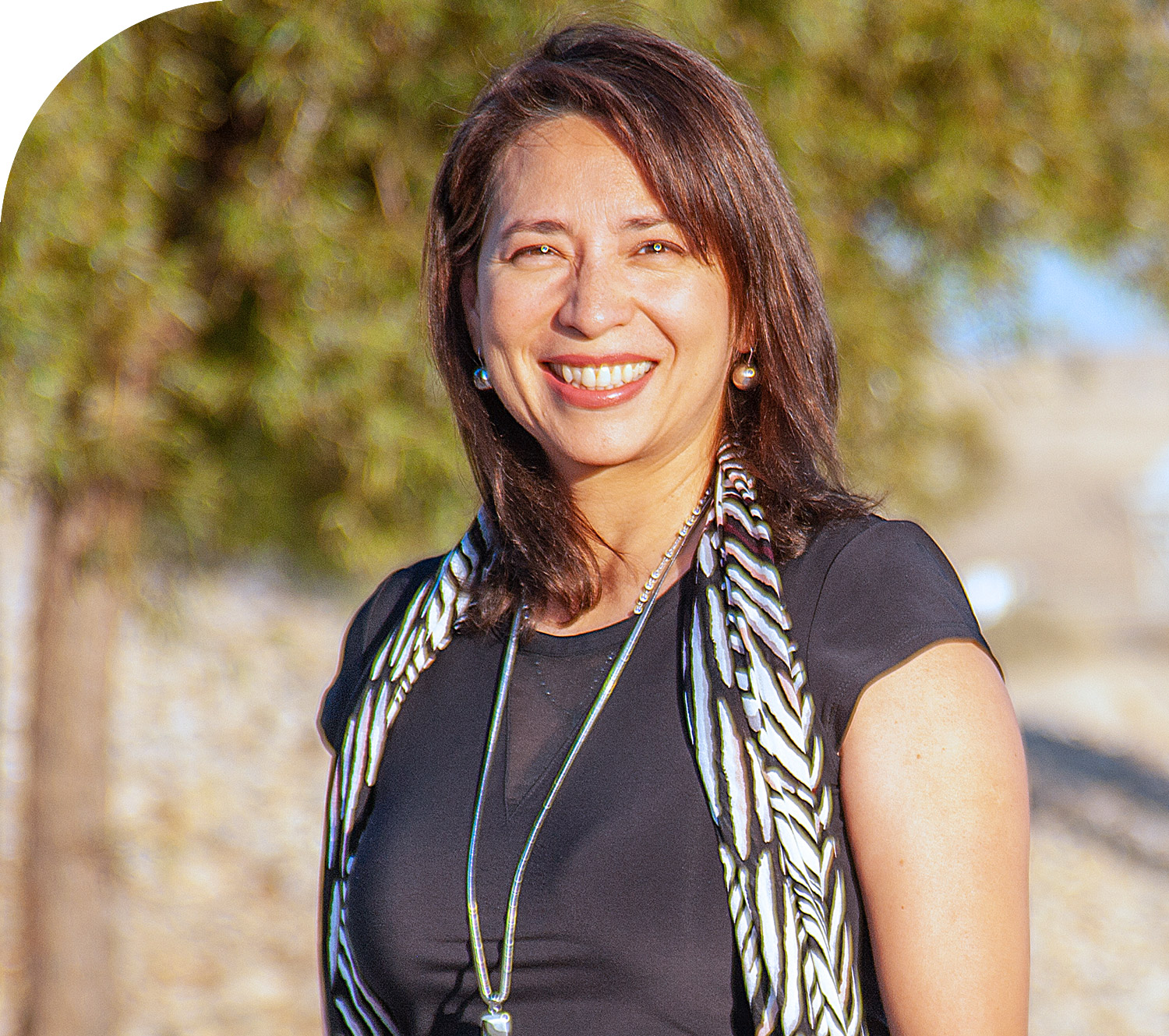 Portrait of Ana Montenegro smiling