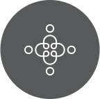 Outline of four people silhouettes