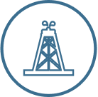 Outline of an oil derrick