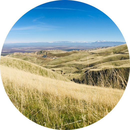 Landscape of hills and sky